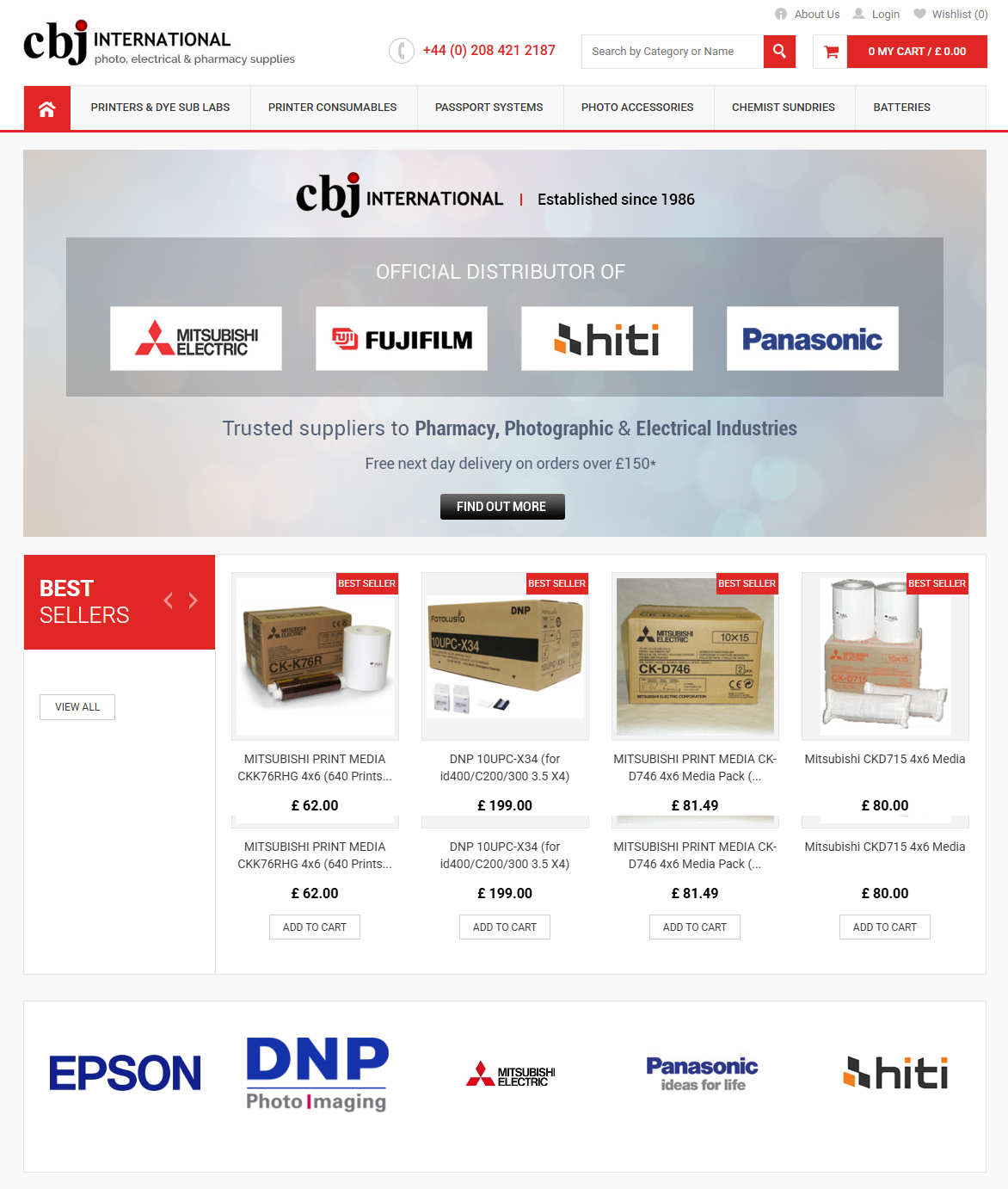 Ecommerce website for Photographic, Pharmacy and Electronics Industry