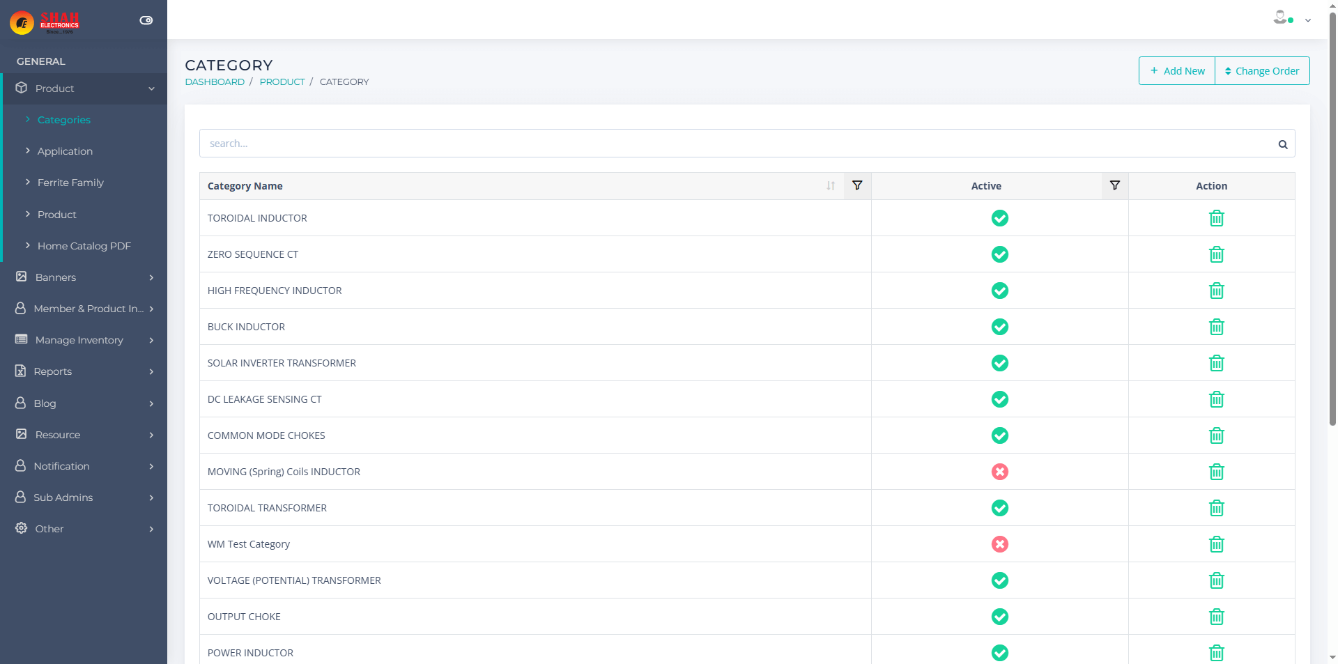 Shah Electronics Corporate Website