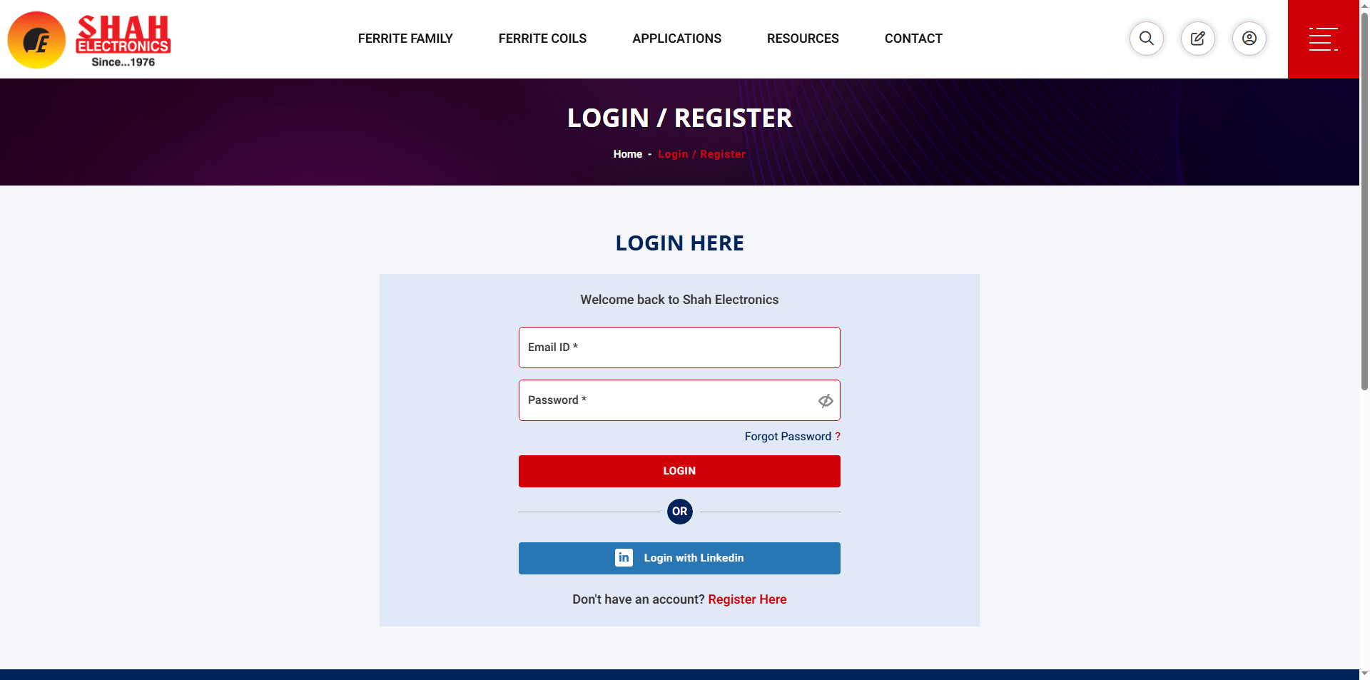 Shah Electronics Corporate Website