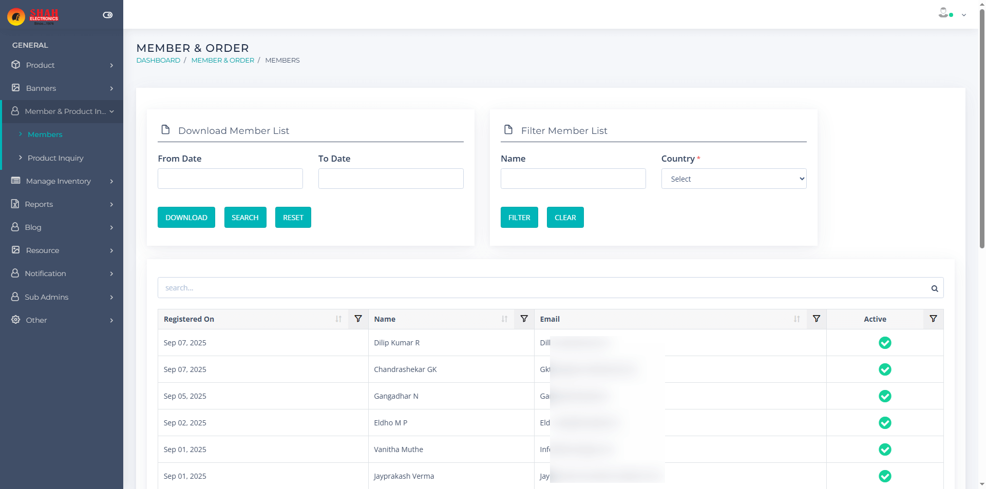Shah Electronics Corporate Website