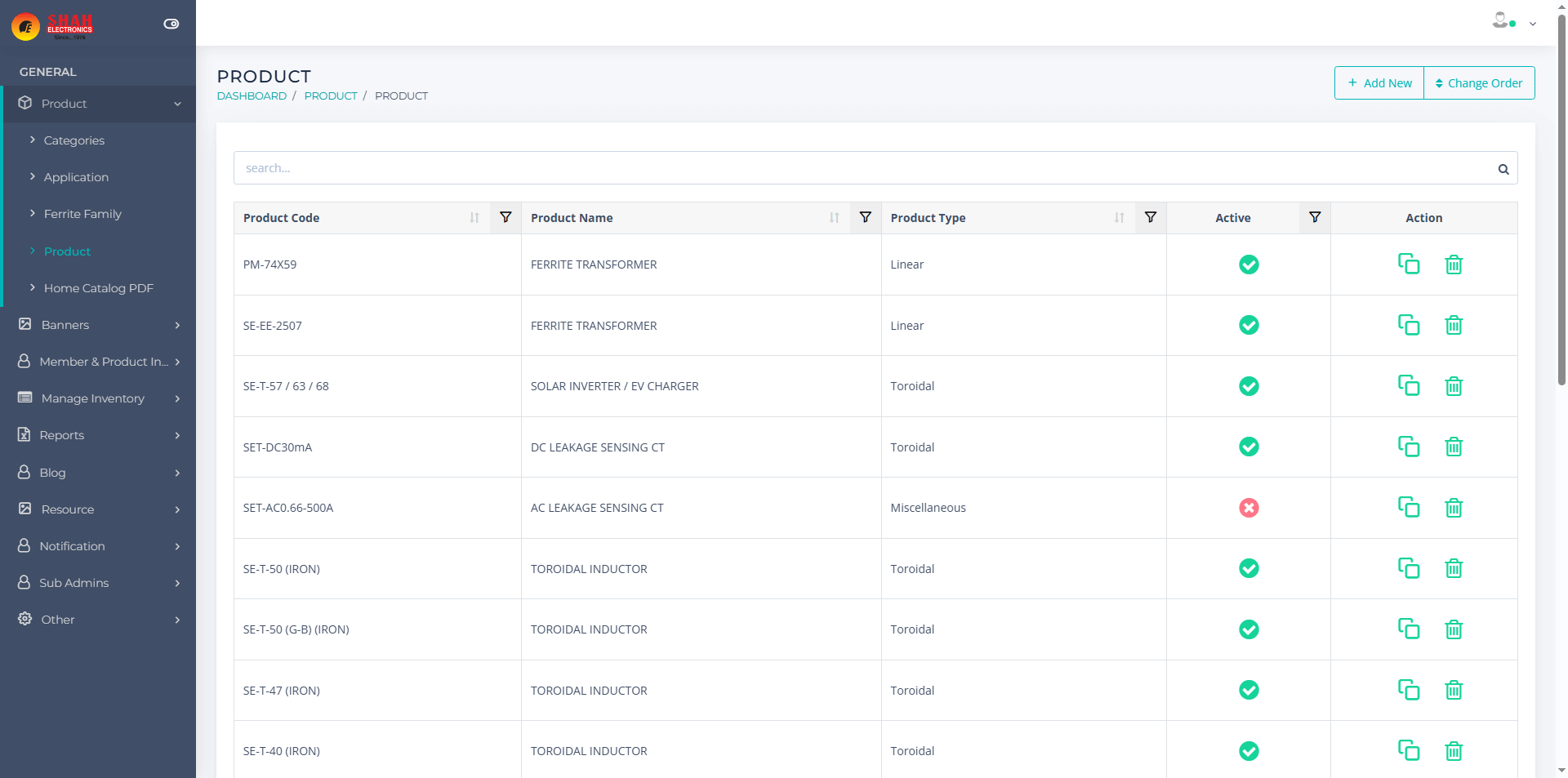 Shah Electronics Corporate Website