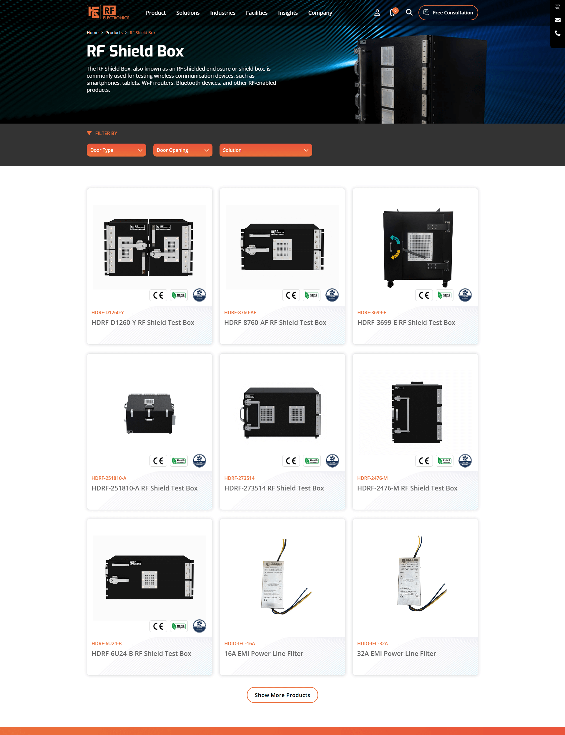 RF Electronics Corporate Website