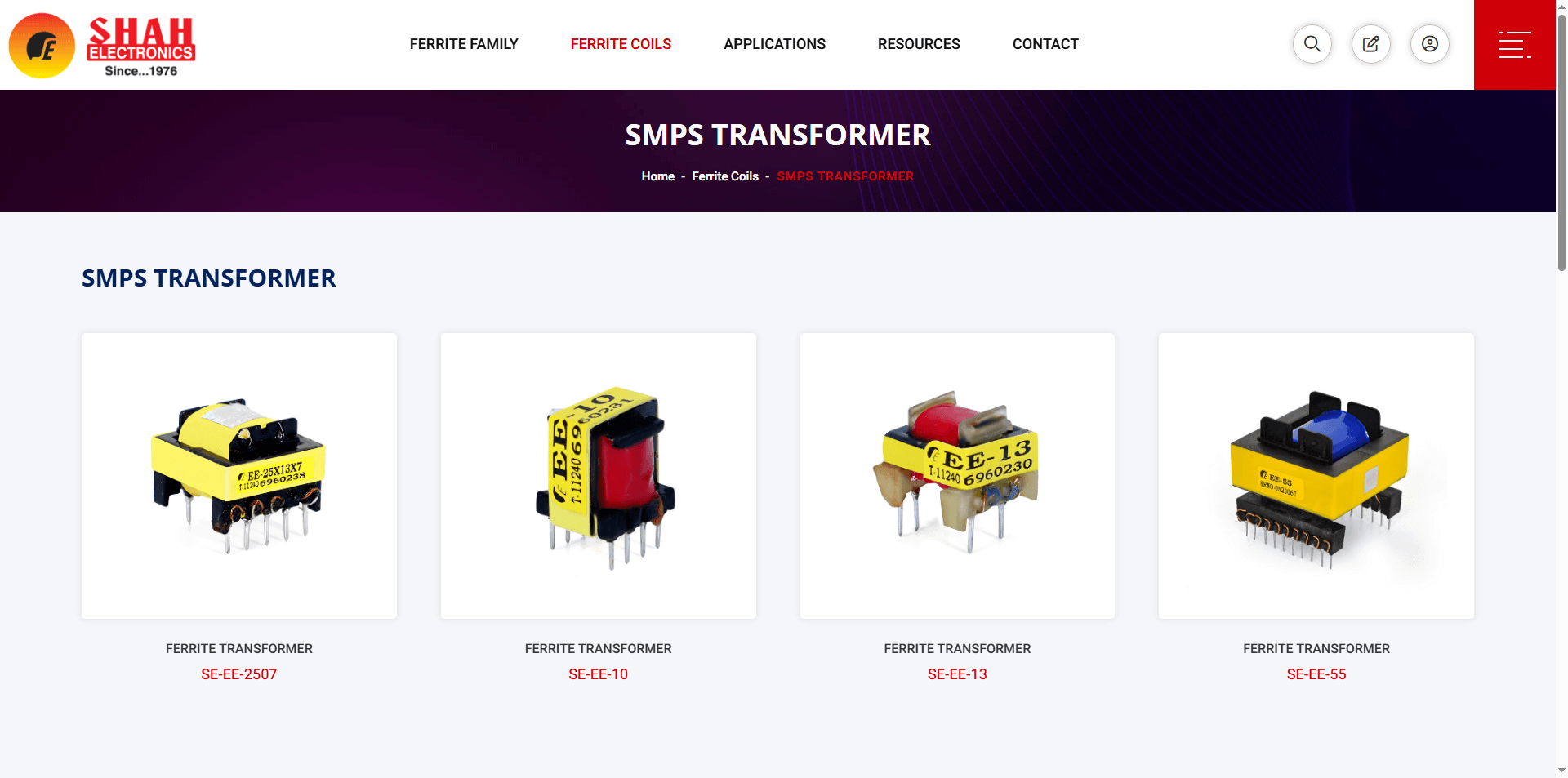 Shah Electronics Corporate Website