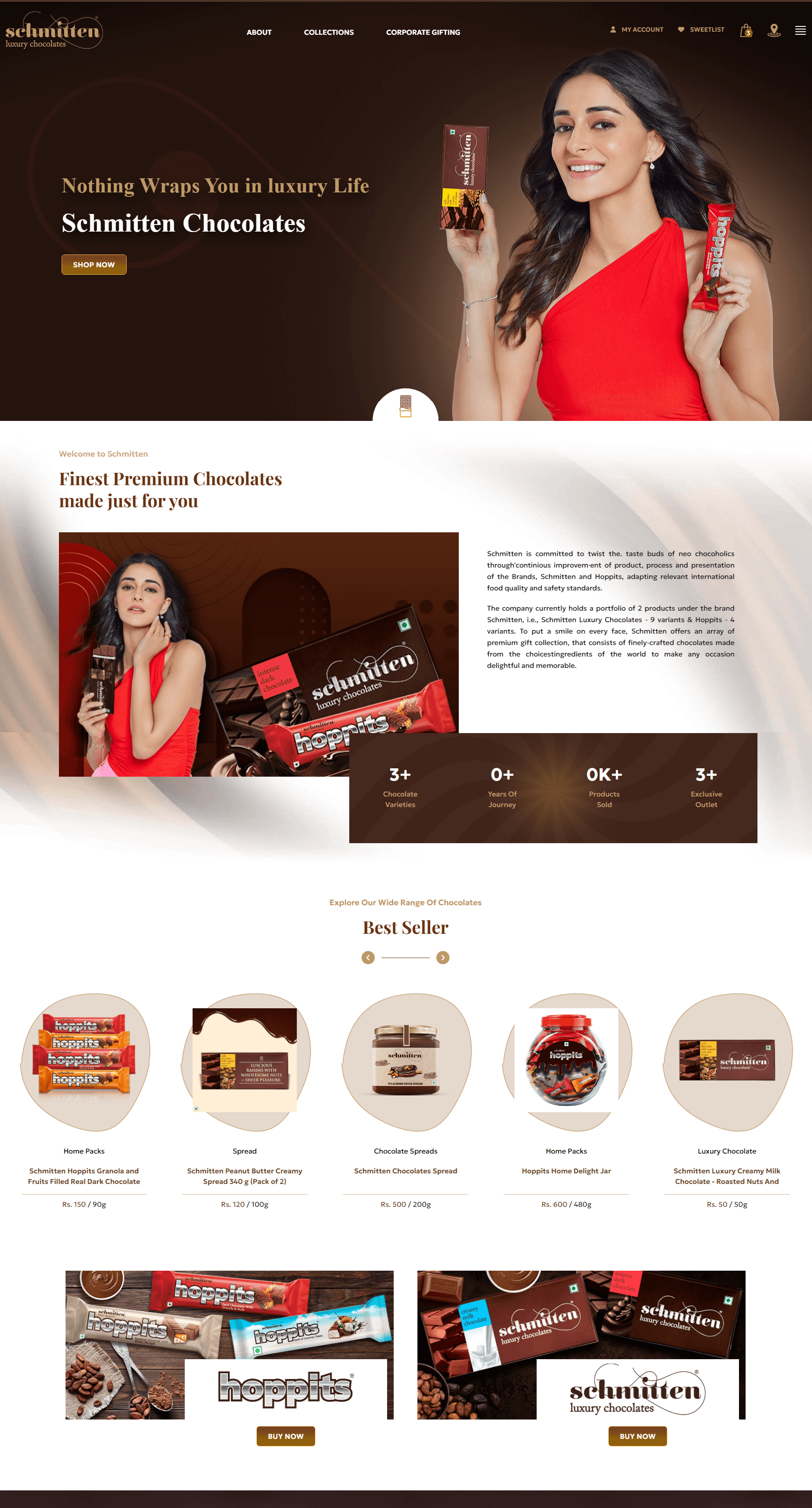 Ecommerce website for Chocolates