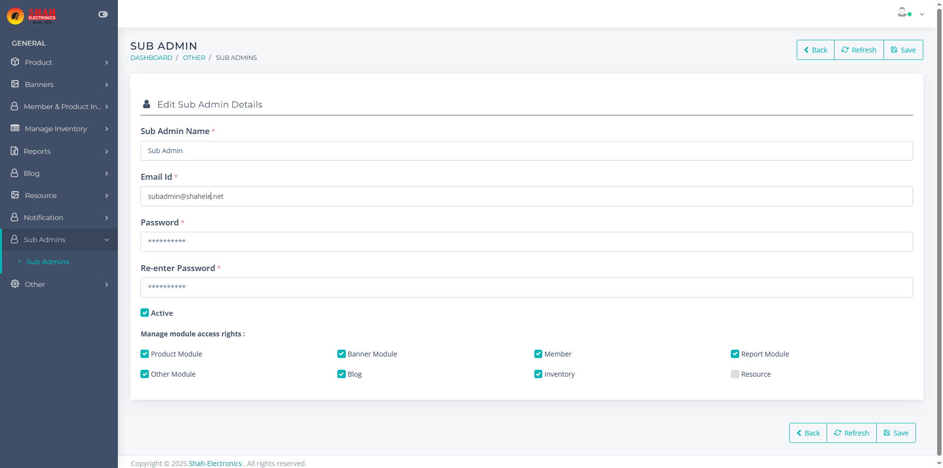 Shah Electronics Corporate Website