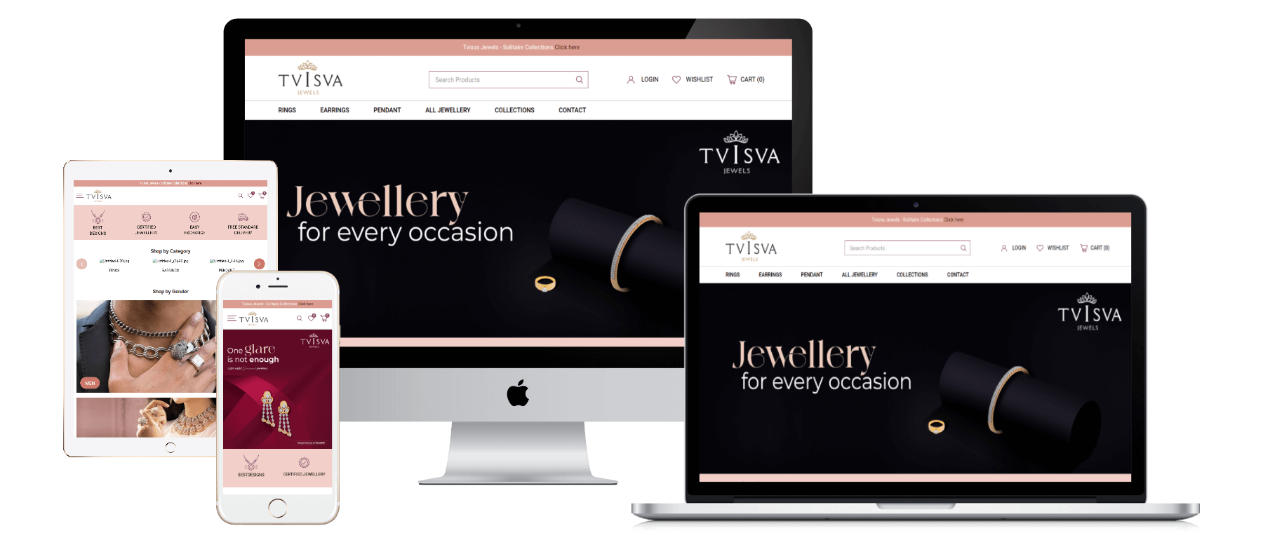 Ecommerce website for Jewelry