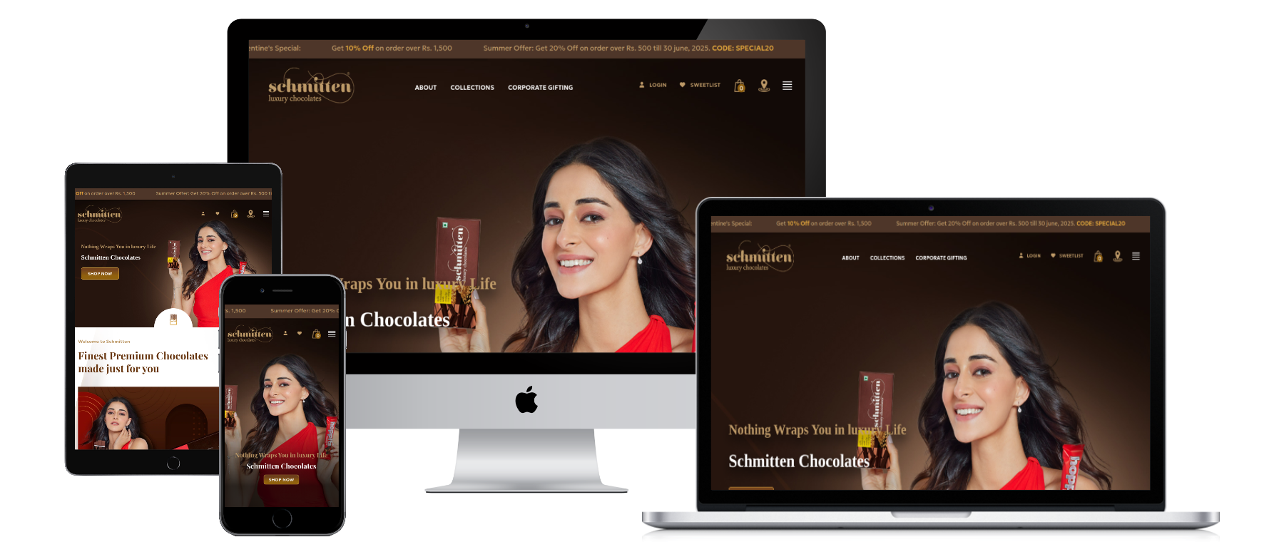 Ecommerce website for Chocolates